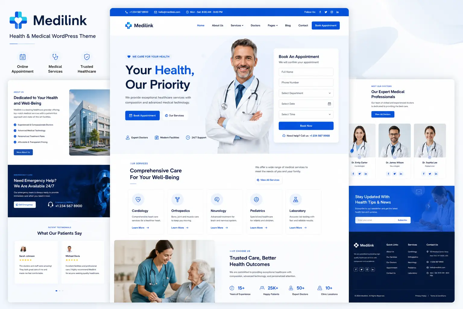 MediLink - Professional WordPress Theme